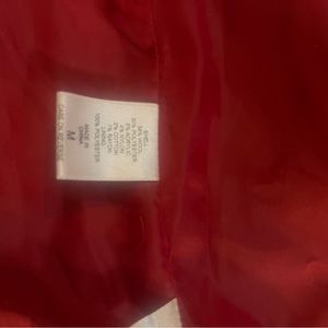 Pea coat, red, size medium